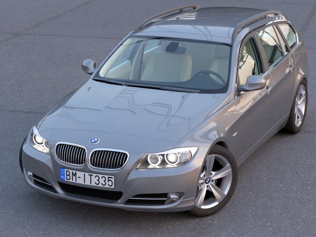 e91 3-series touring lci 2009 Modèle 3D .c4d .max .obj .3ds .fbx .stl .blend 