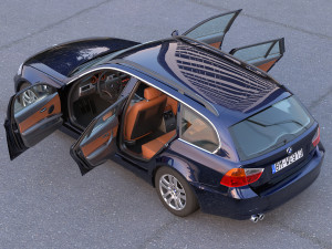 e91 3-series touring 2006 3D Model