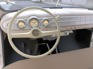 skoda 1200 stw ambulance 1953 3D 模型