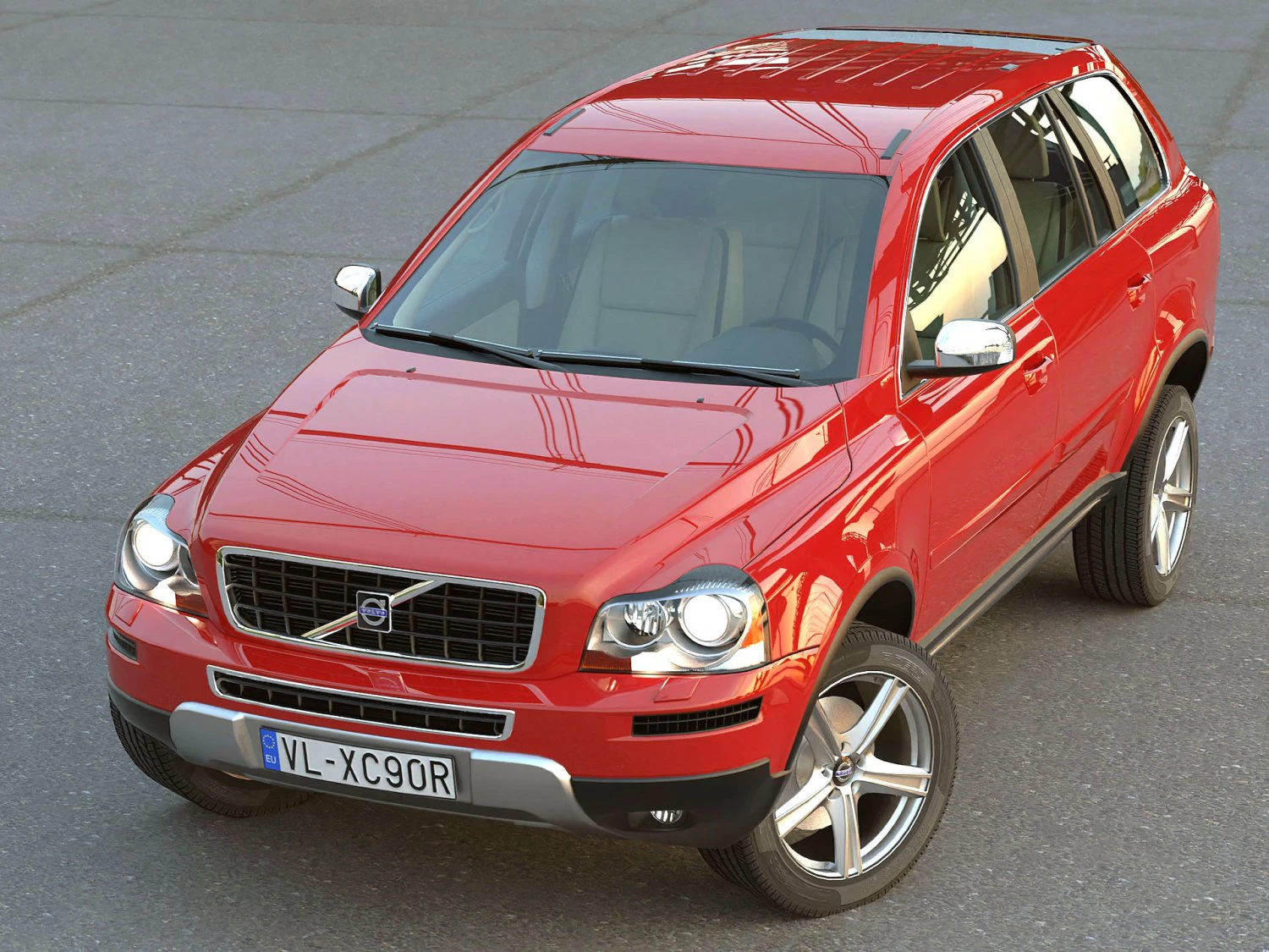 suv xc90 r-design 2009 3D Model .c4d .max .obj .3ds .fbx .stl .blend 