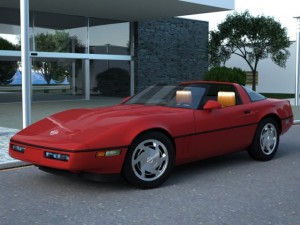 corvette coupe 1985 3D Model