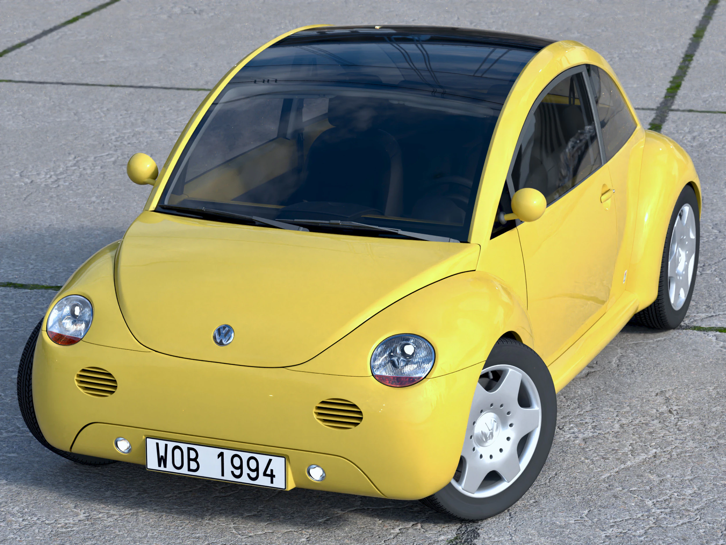 Volkswagen Concept 1 1994 3D Model .c4d .max .obj .3ds .fbx .stl .blend