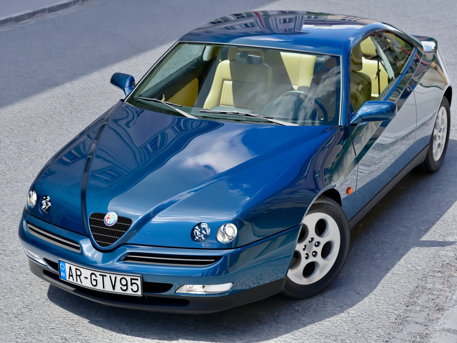 alfa romeo gtv 1995 3D Model .c4d .max .obj .3ds .fbx .stl .blend 