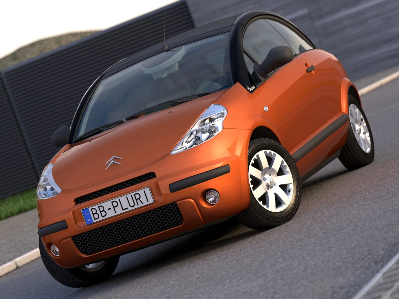 citroen c3 pluriel 2004 3D Model .c4d .max .obj .3ds .fbx .stl .blend