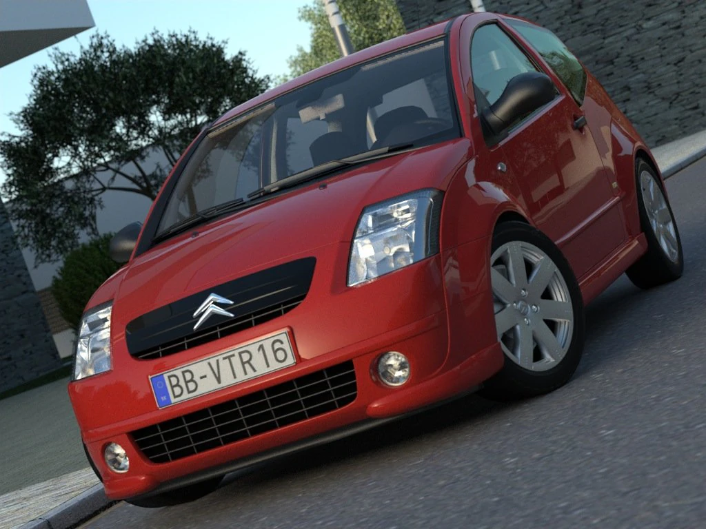 citro&euml;n c2 2004 Modèle 3D .c4d .max .obj .3ds .fbx .stl .blend 