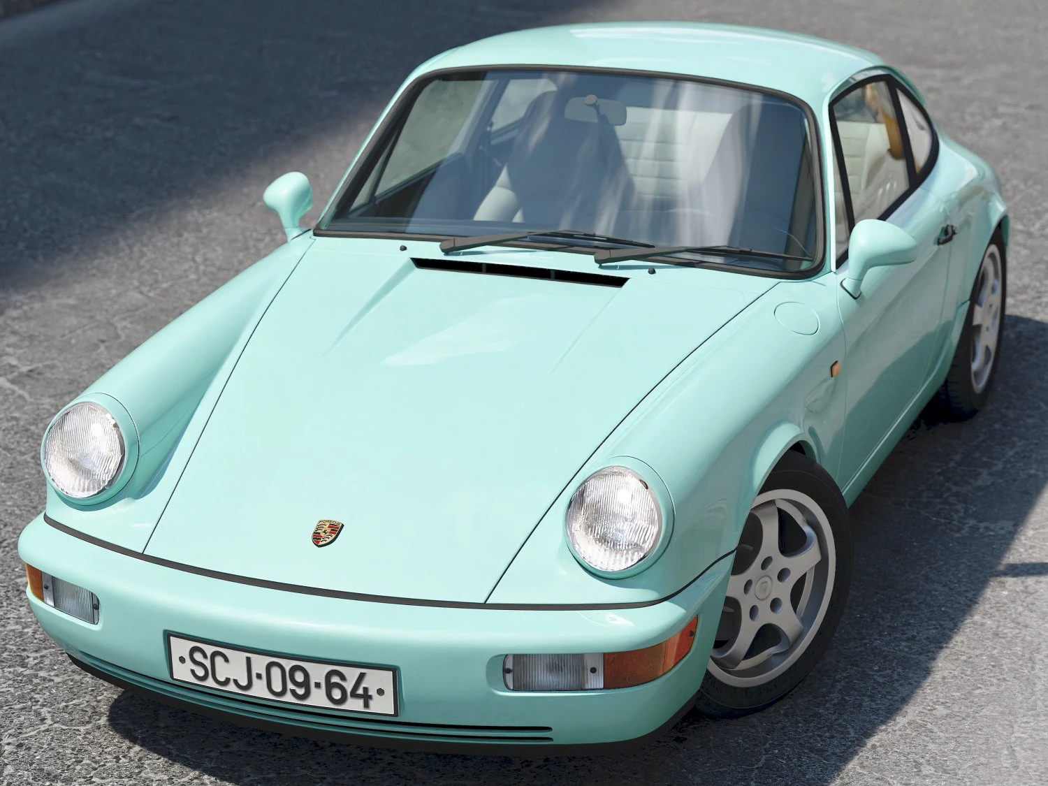 Porsche 911 1990 3D Model .c4d .max .obj .3ds .fbx .stl .blend