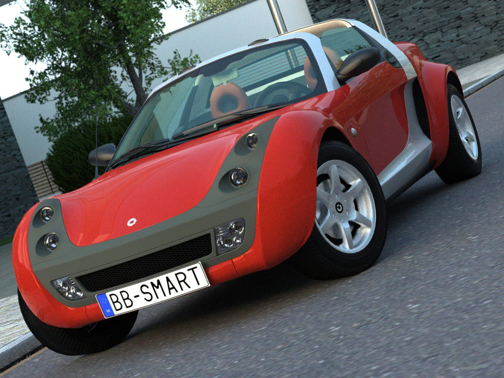 smart roadster 2007 3D Model .c4d .max .obj .3ds .fbx .stl .blend