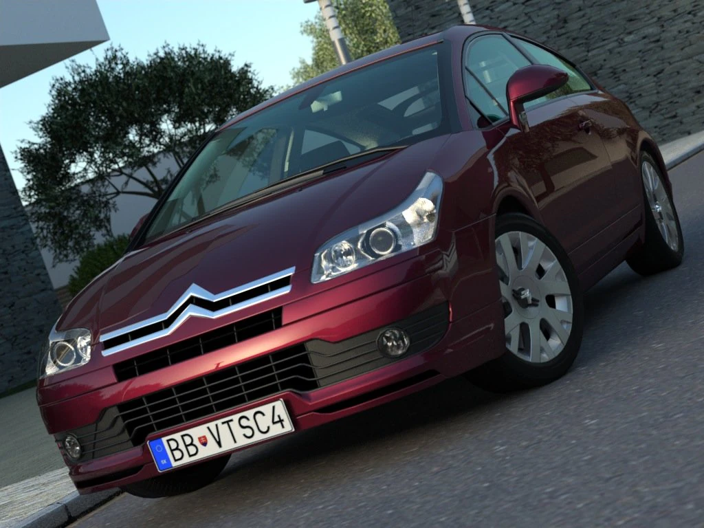 citroen c4 2006 3D Model .c4d .max .obj .3ds .fbx .stl .blend 