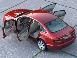 아우디 A6 2006 3D 모델