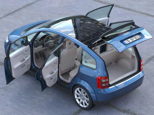 Audi A2 2003 3D Modell