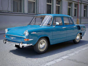 Skoda 1000MB 1965 3D Model