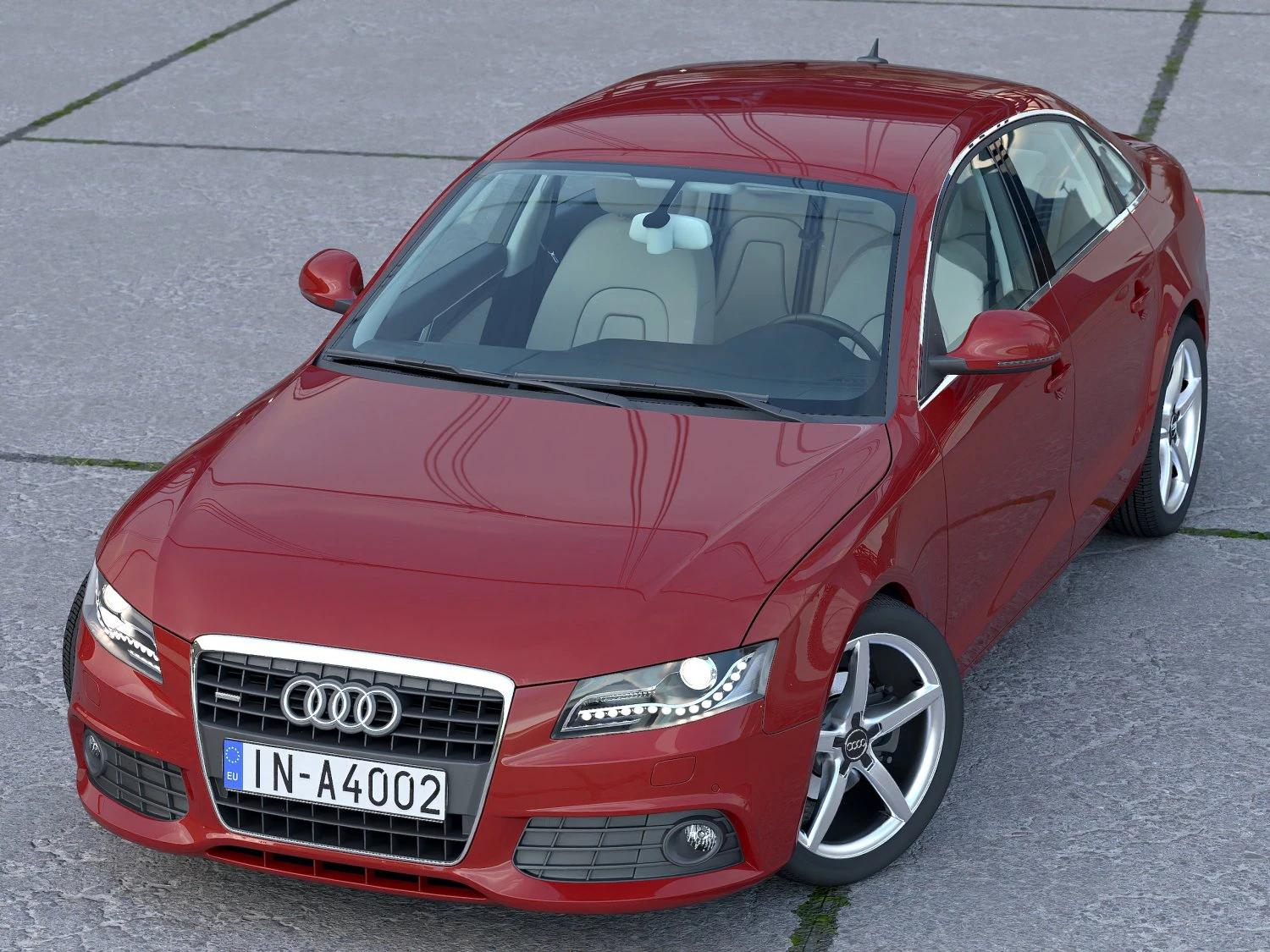 Audi A4 2008 3D Model .c4d .max .obj .3ds .fbx .stl .blend 