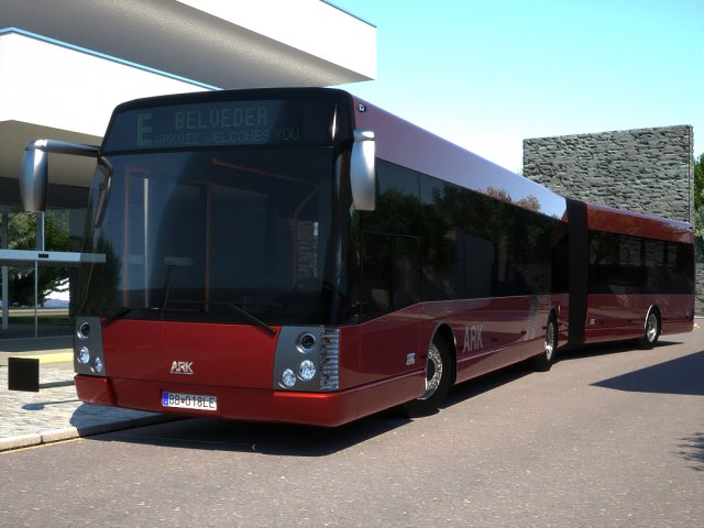 arkbus 18 city liner 3D Model .c4d .max .obj .3ds .fbx .stl .blend 