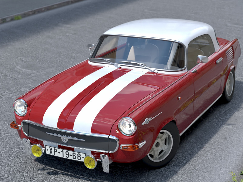 Xpider Coupe 1968 3D Model .c4d .max .obj .3ds .fbx .stl .blend