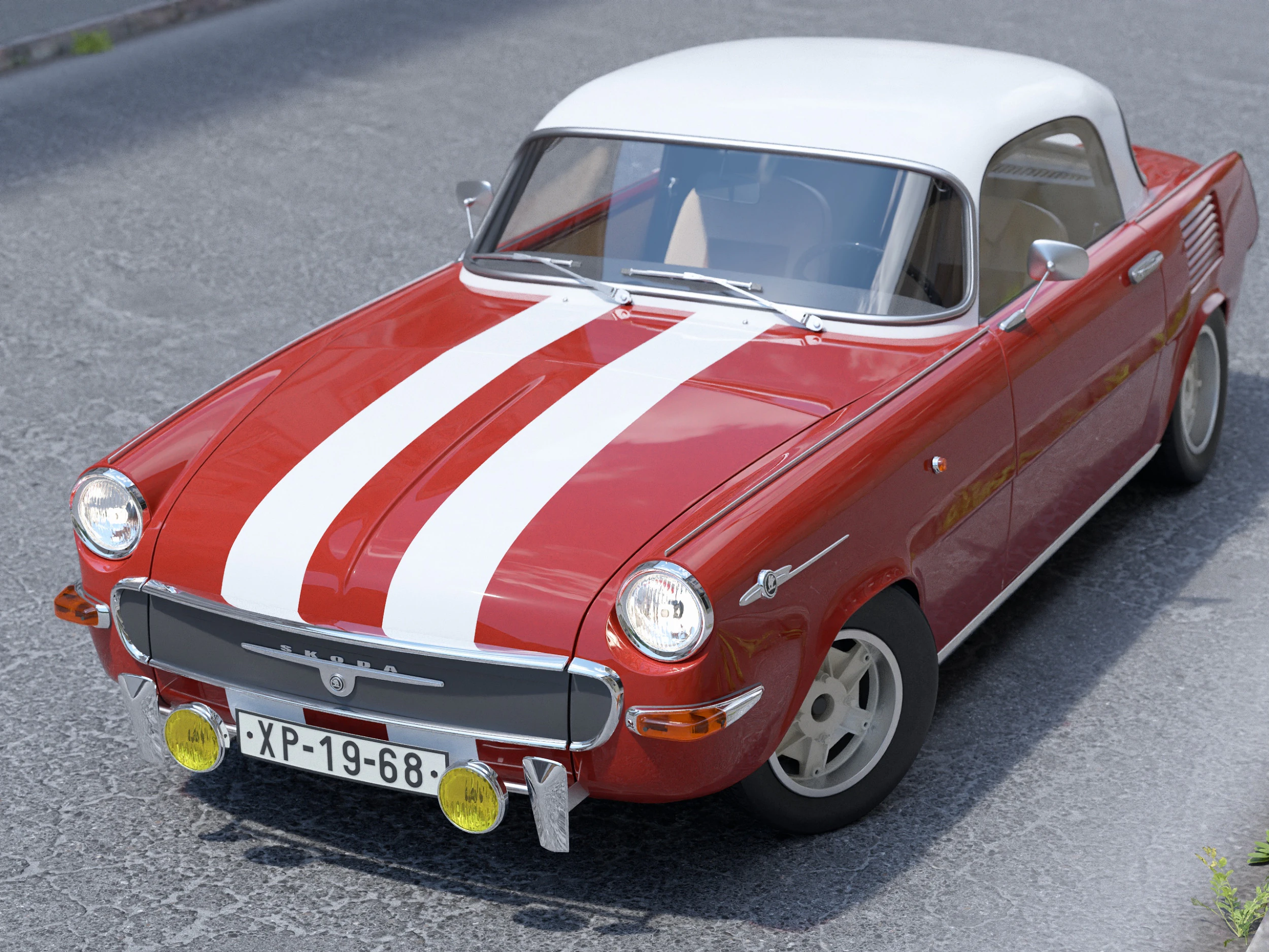 Xpider Coupe 1968 3D Model .c4d .max .obj .3ds .fbx .stl .blend 