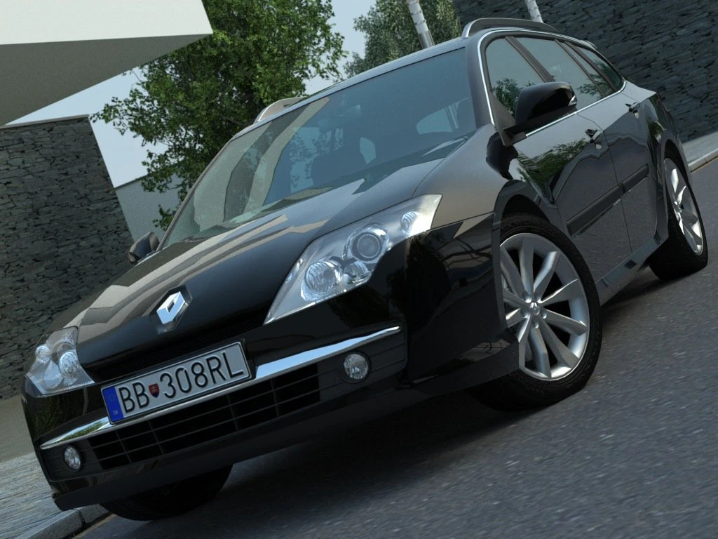 renault laguna grandtour 2008 3D Model .c4d .max .obj .3ds .fbx .stl .blend 