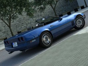 corvette convertible 1986 3D Model