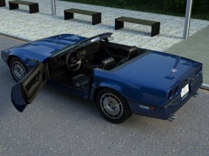 corvette convertible 1986 3Dモデル