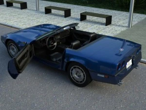 corvette convertible 1986 3D Model