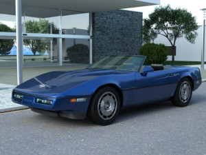 corvette convertible 1986 3Dモデル