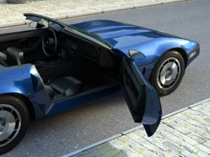 corvette convertible 1986 3D Model