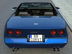 corvette convertible 1986 3D Model
