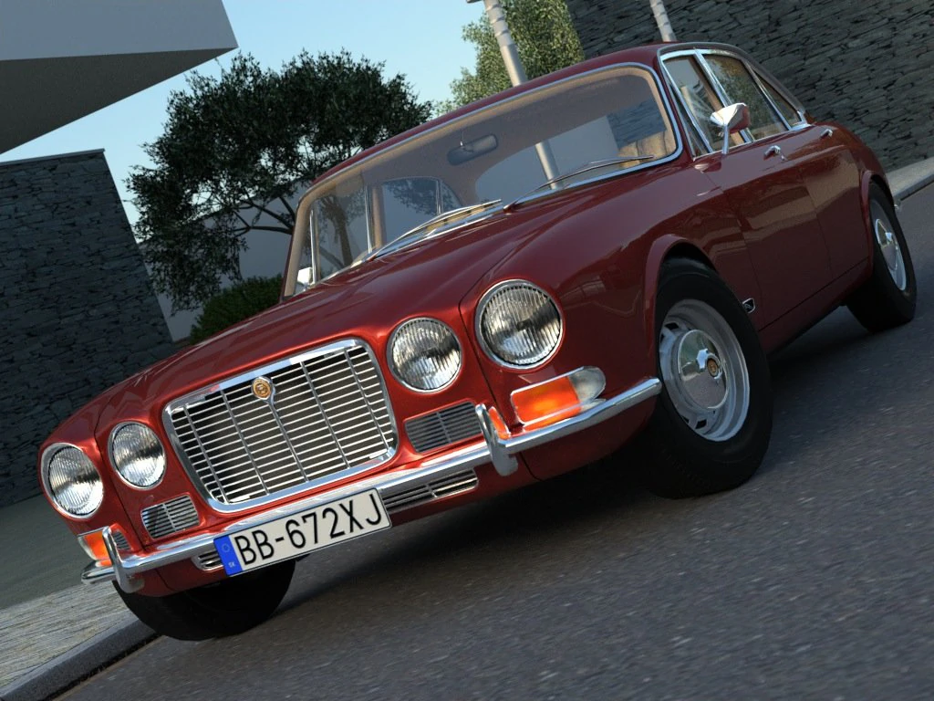 jaguar xj6 1972 3D Model .c4d .max .obj .3ds .fbx .stl .blend 