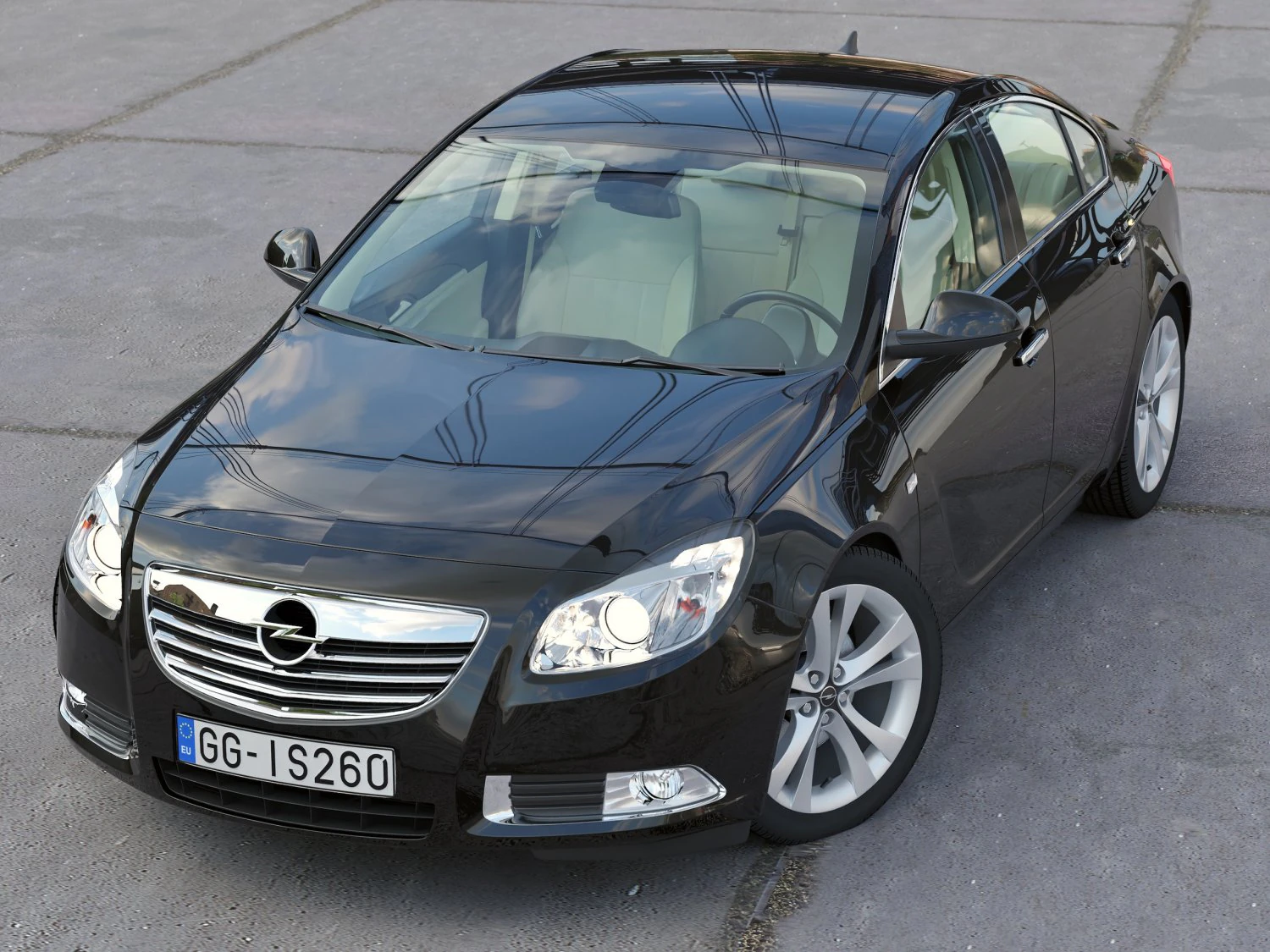 Opel Insignia 2009 3D Model .c4d .max .obj .3ds .fbx .stl .blend 