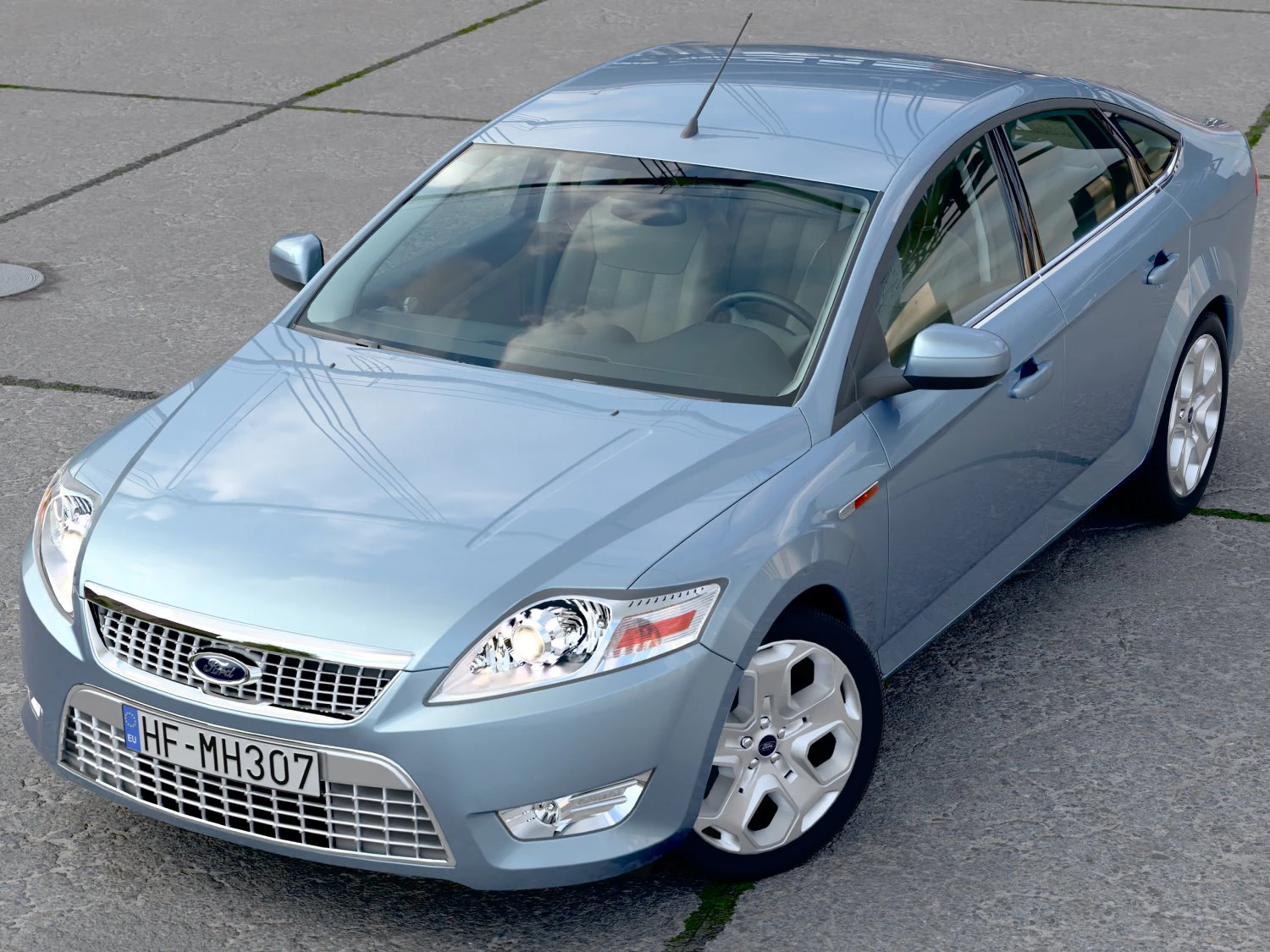 Mondeo Liftback 2009 3D Model .c4d .max .obj .3ds .fbx .stl .blend 
