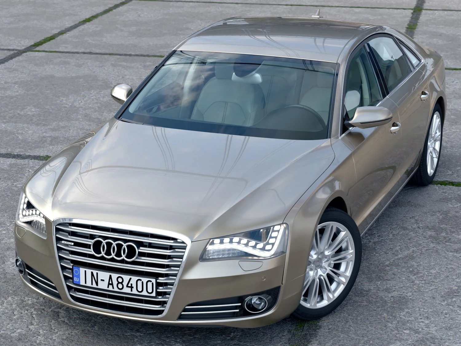 Audi a8 2010 3D Model .c4d .max .obj .3ds .fbx .stl .blend 
