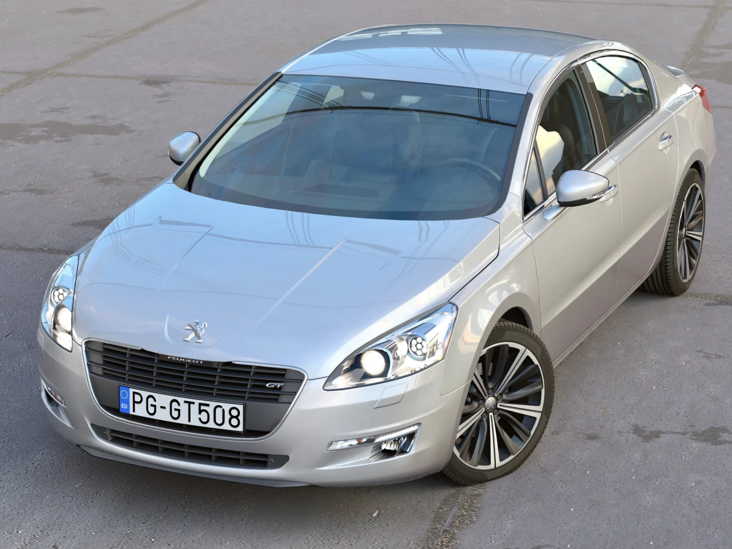 peugeot 508 2011 3D Model .c4d .max .obj .3ds .fbx .stl .blend