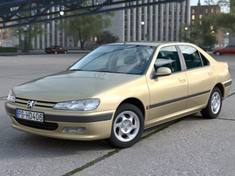 Peugeot 406 Sedan 1996 3D Model