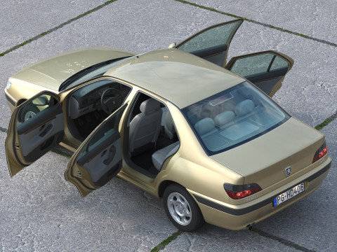 Peugeot 406 Sedan 1996 3D Model
