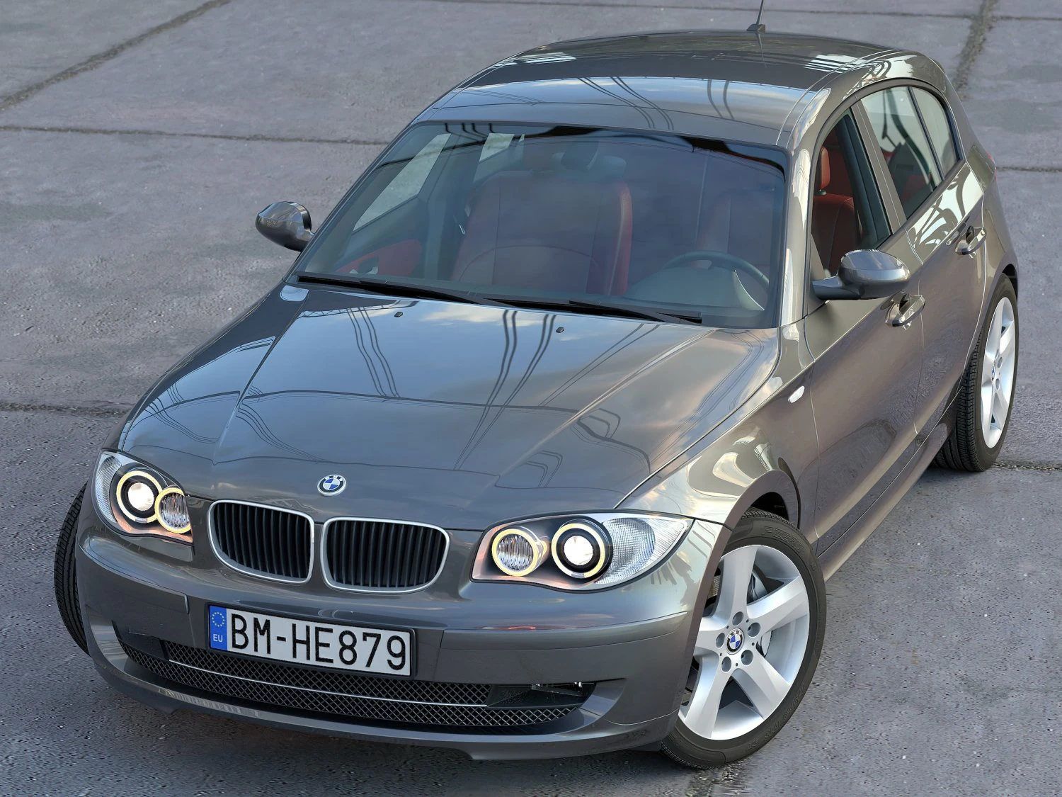 E87 5-Door Hatchback 3D Model .c4d .max .obj .3ds .fbx .stl .blend