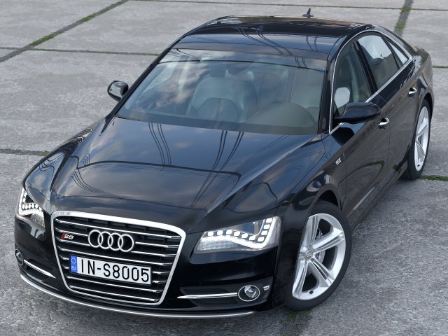 Audi S8 2011 3D Model .c4d .max .obj .3ds .fbx .stl .blend 