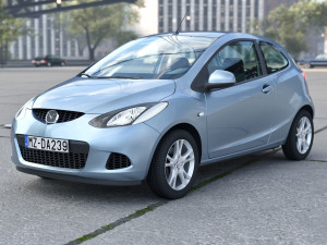Mazda 2 3-door 2009 Modelo 3D