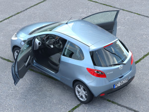Mazda 2 3-door 2009 Modelo 3D