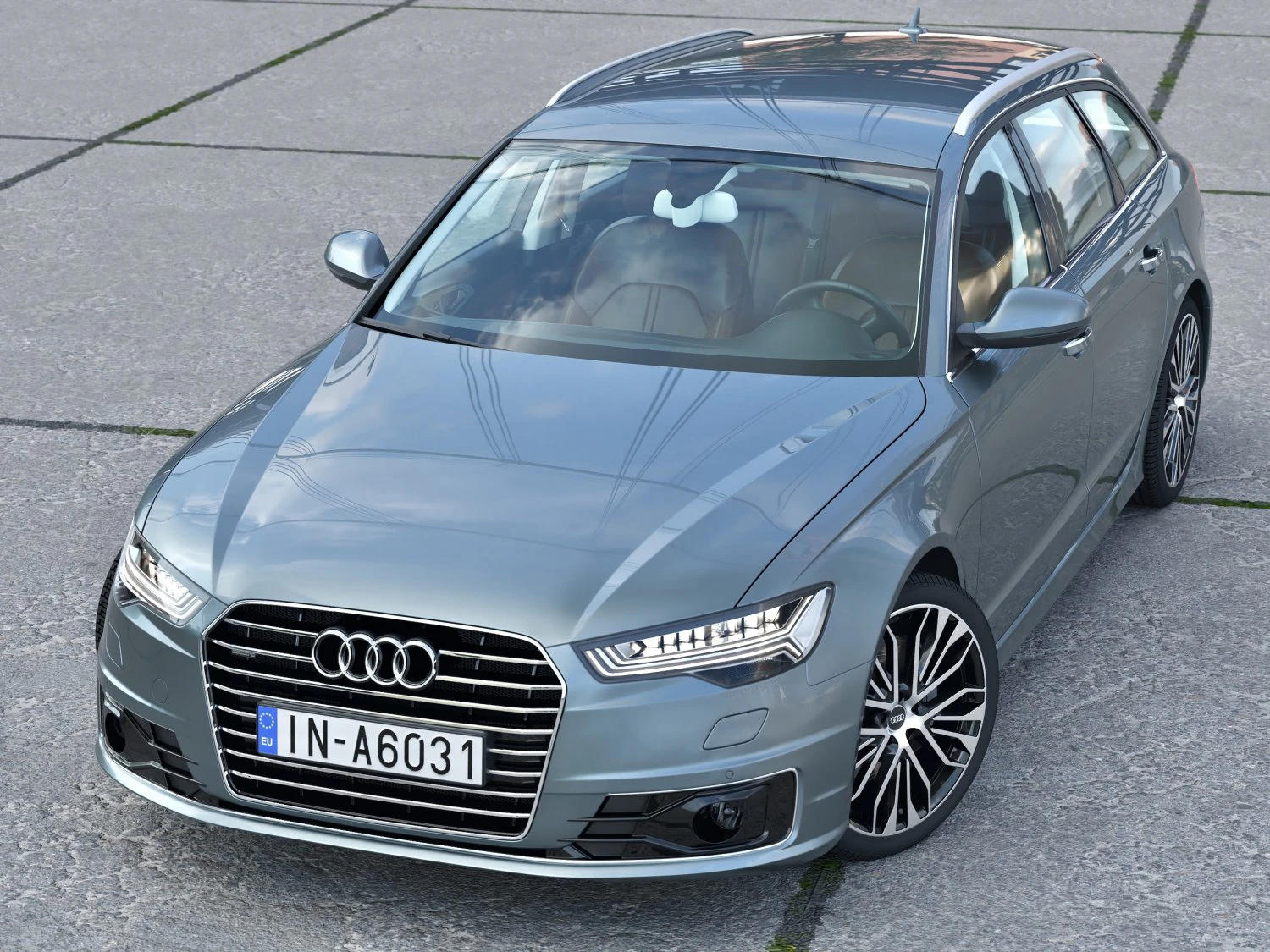 Audi A6 Avant 2015-2018 3D Model .c4d .max .obj .3ds .fbx .stl .blend 