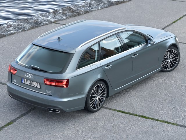 Audi A6 (C7) avant 2018 3D model - Download Vehicles on