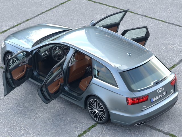 Audi A6 Avant 2015-2018 3D-Modell in Wagen 3DExport