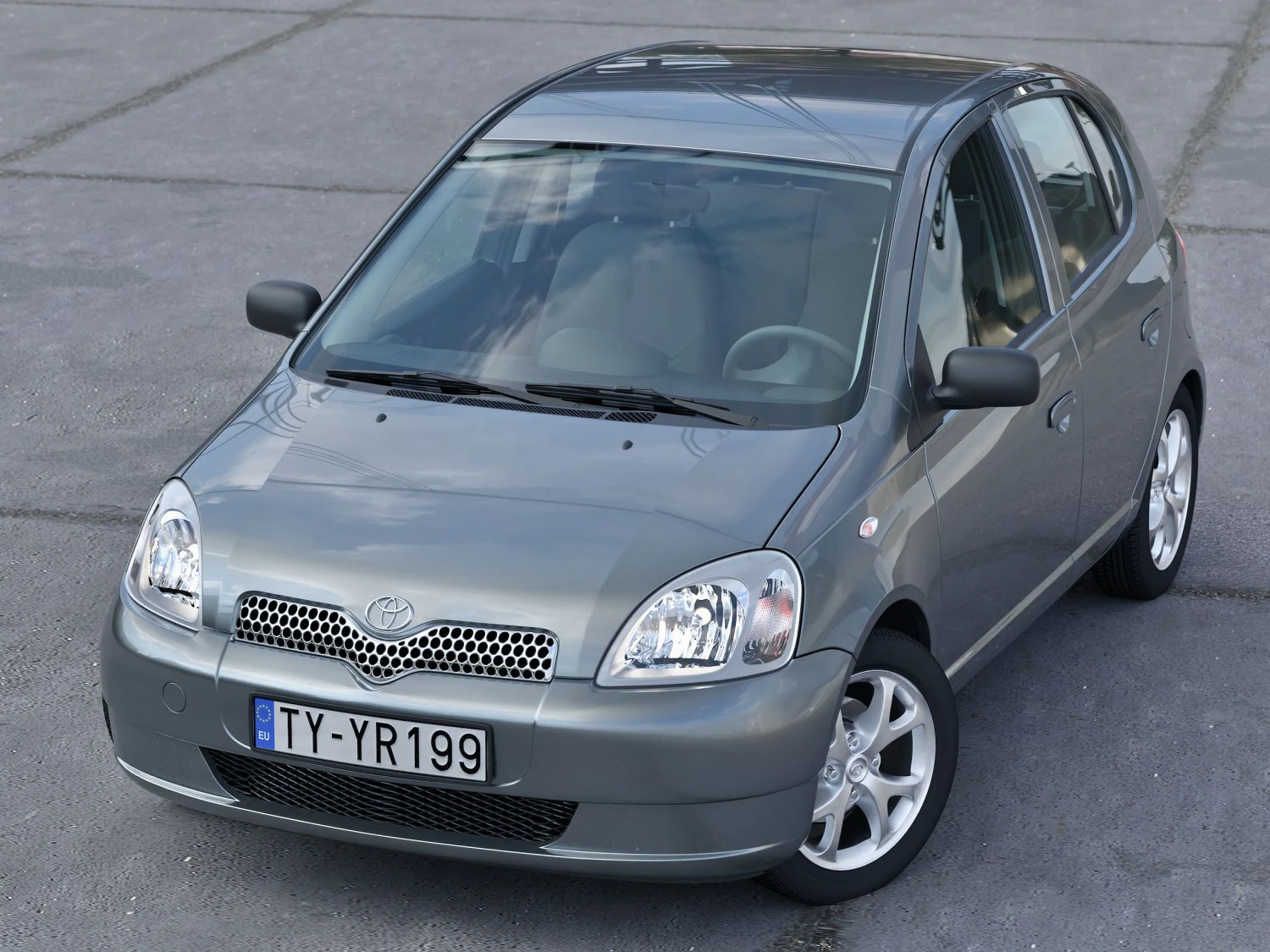 Toyota Yaris 2000 3D Model .c4d .max .obj .3ds .fbx .stl .blend 