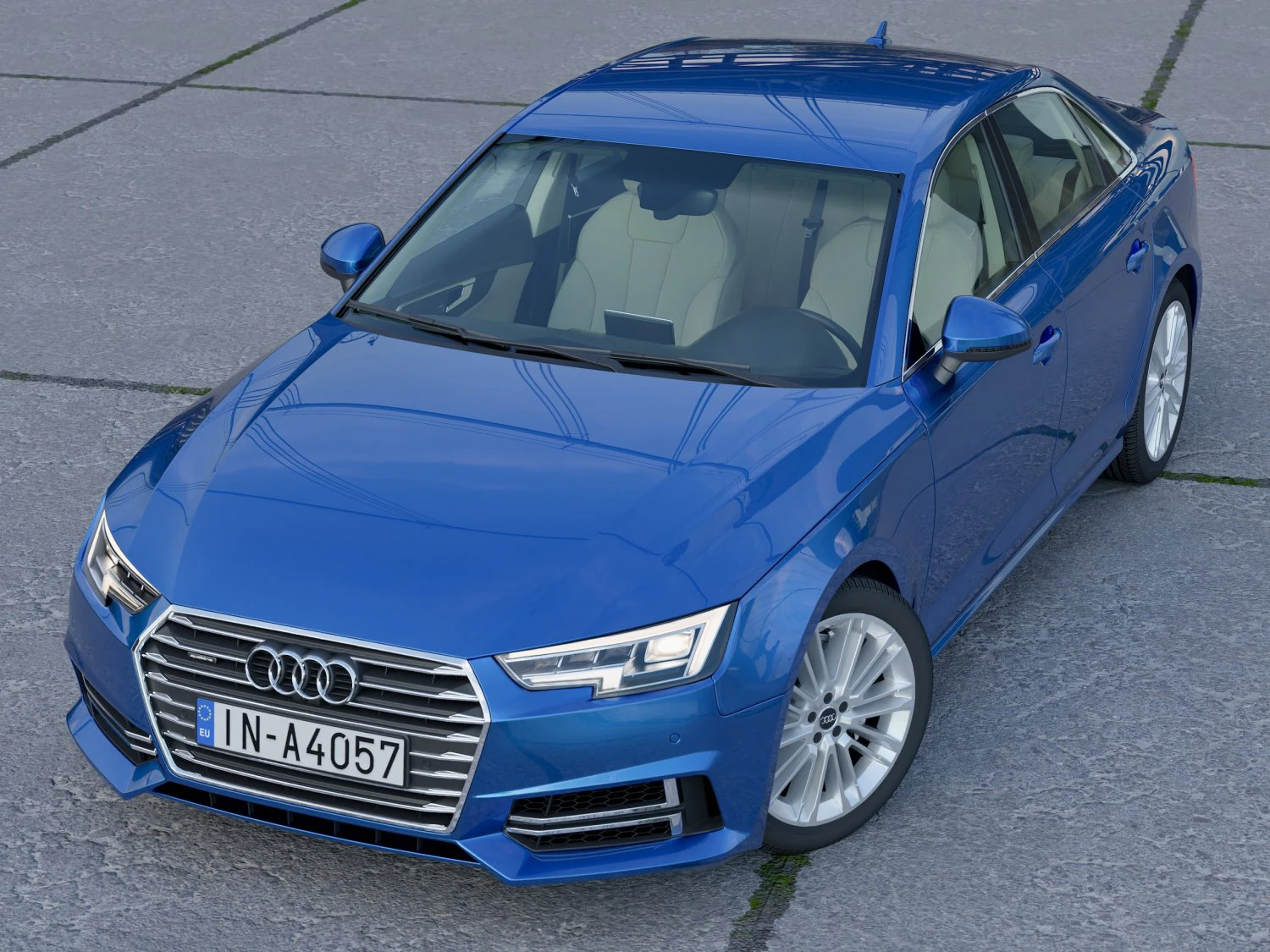 Audi A4 2017 3D Model .c4d .max .obj .3ds .fbx .stl .blend 