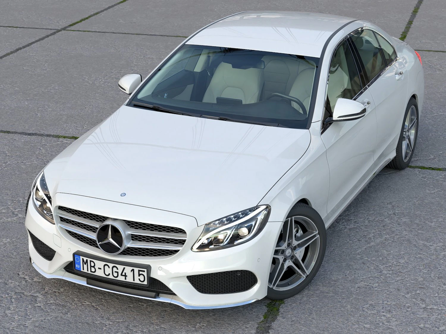 Mercedes-Benz C-Class W205 2016 3D Model .c4d .max .obj .3ds .fbx .stl .blend 