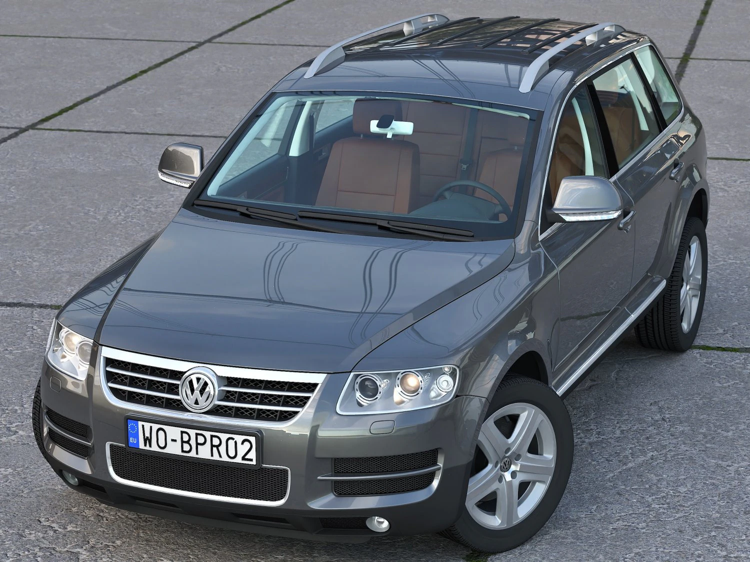 Volkswagen Touareg 2002 3D Model .c4d .max .obj .3ds .fbx .stl .blend 