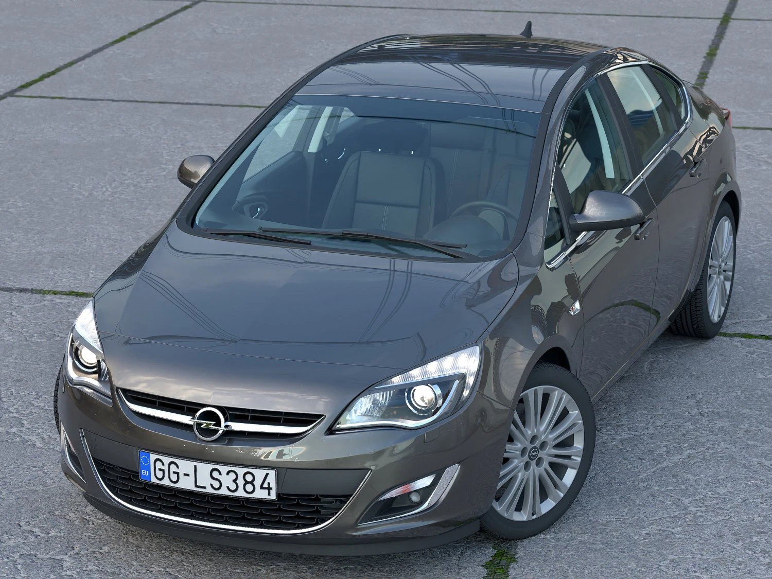 Opel Astra Sedan 2016 3D Model .c4d .max .obj .3ds .fbx .stl .blend 
