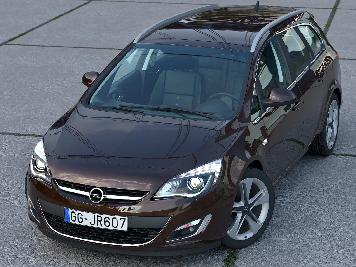 Opel Astra Sports Tourer 2014 3D Model .c4d .max .obj .3ds .fbx .stl .blend