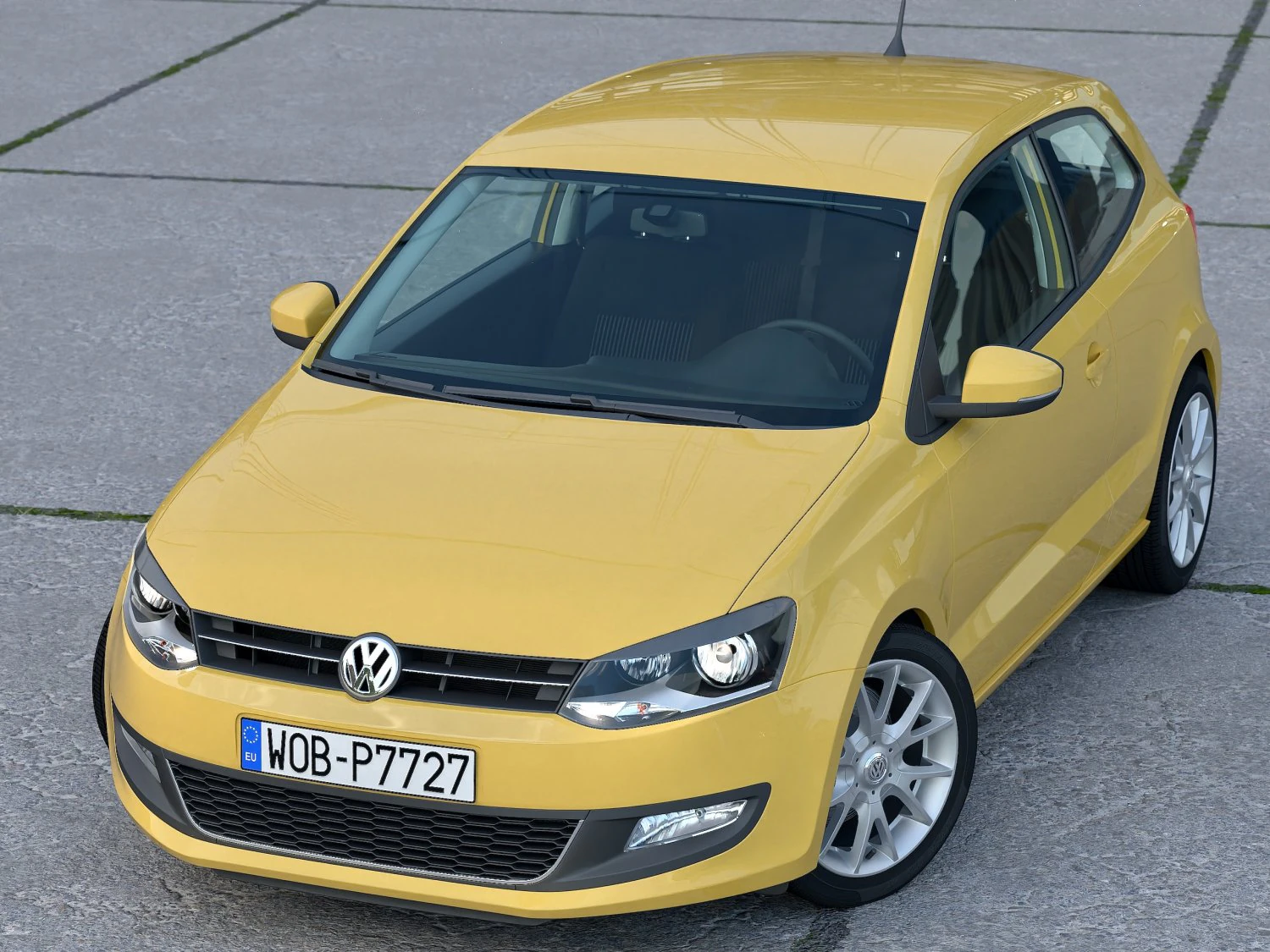 Volkswagen Polo 3-door 2011 3D Model .c4d .max .obj .3ds .fbx .stl .blend 
