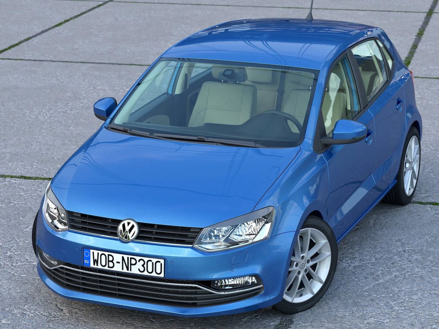 Volkswagen Polo 2015 3D Model .c4d .max .obj .3ds .fbx .stl .blend 