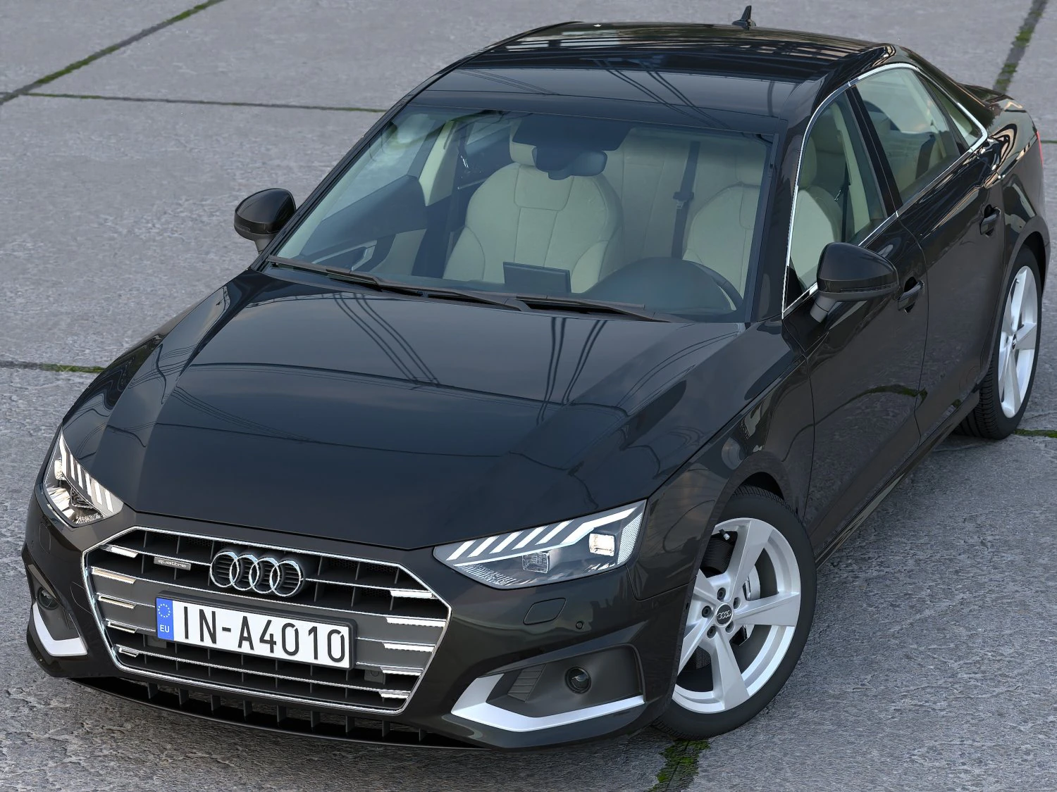 Audi A4 2022 3D Model .c4d .max .obj .3ds .fbx .stl .blend 