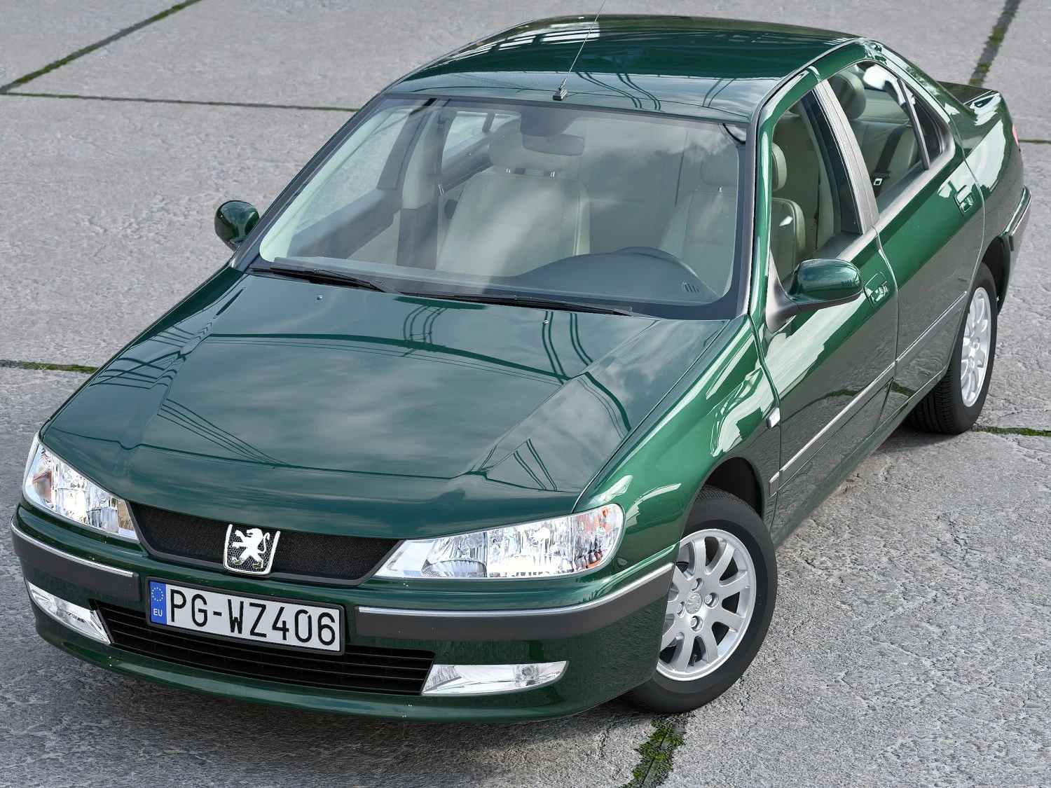 Peugeot 406 2002 3D Model .c4d .max .obj .3ds .fbx .stl .blend 